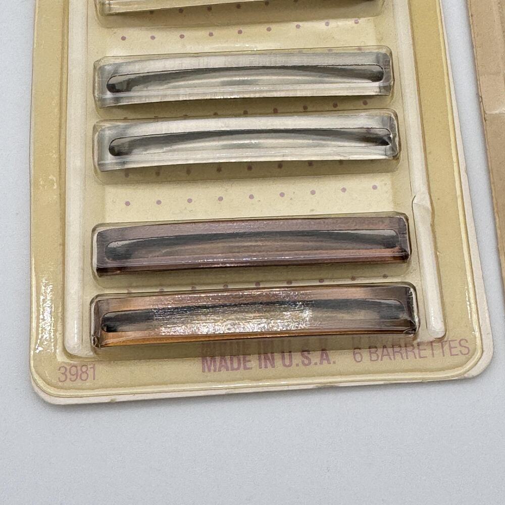 Vintage Wilhold Metal Barrettes Sleepees Hair Clips Lot of 3 Packs 80s NEW - Picture 7 of 11